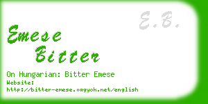 emese bitter business card